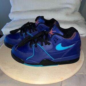 Men’s Nike Air Flight 89 Hornets Vivid Purple Size 8.5 - CJ5390-500 EUC